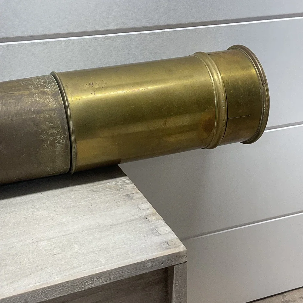 Antique Negus New York Brass Spyglass Nautical Telescope 35 Inch Single Draw